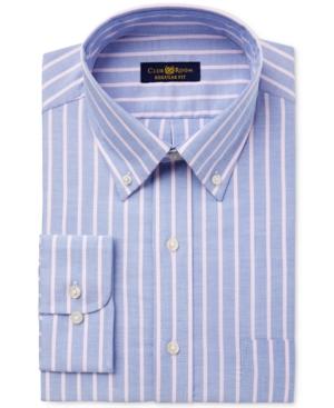 Club Room Men's Estate Classic/regular Fit Wrinkle Resistant Oxford Stripe Dress Shirt, Only At Macy's