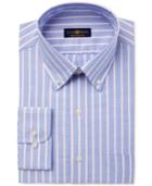 Club Room Men's Estate Classic/regular Fit Wrinkle Resistant Oxford Stripe Dress Shirt, Only At Macy's