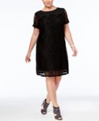 Sangria Plus Size Lace Shift Dress