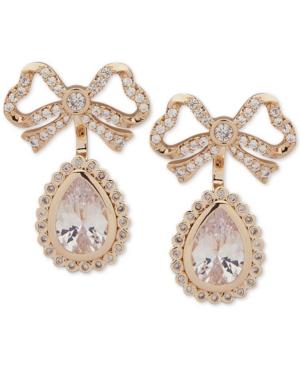 Jenny Packham Crystal Bow Jacket Earrings