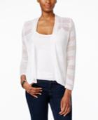 Charter Club Open-knit Striped Cardigan, Only At Macy's