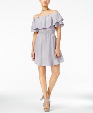 Astr Chloe Smocked Flounce Dress
