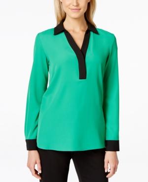 Calvin Klein Split-neck Blouse