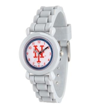 Gametime Mlb New York Mets Kids' Gray Plastic Time Teacher Watch
