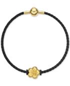 Chow Tai Fook Flower Braided Bracelet In 24k Gold