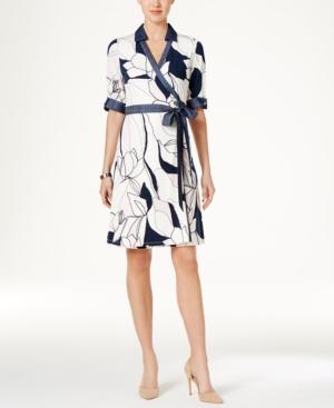 Ivanka Trump Printed Faux-wrap Dress