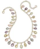 Charter Club Gold-tone Shaky Imitation Pearl Collar Necklace, 17 + 2 Extender, Created For Macy's