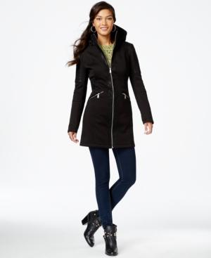 Bcbgeneration Faux-leather-trim Textured Walker Coat