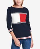 Tommy Hilfiger Logo-print Sweater, Created For Macy's