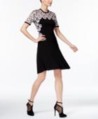 Yyigal Lace-contrast Fit & Flare Dress, A Macy's Exclusive