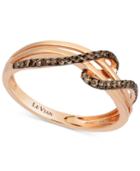 Le Vian Chocolatier Diamond Wrap Ring (1/4 Ct. T.w.) In 14k Rose Gold