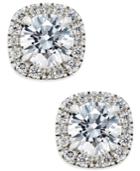 Certified Diamond Halo Stud Earrings (1-1/2 Ct. T.w.) In 18k White Gold