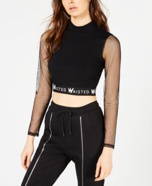 Waisted Contrast Crop Top
