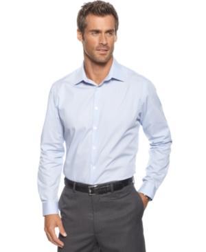 Alfani Red Slim-fit Hinckley Stretch Striped Shirt