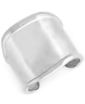 Vince Camuto Silver-tone Structural Open Cuff Bracelet