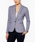 Tommy Hilfiger Tweed Piped-trim One-button Blazer