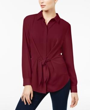 Inc International Concepts Tie-front Shirt, Created For Macy's