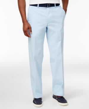 Haggar Men's Classic-fit Poplin Belted Stretch Pants