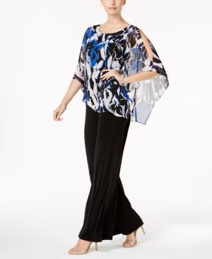 Connected Poncho-overlay Jumpsuit