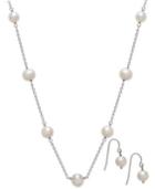 Honora Style Cultured Freshwater Pearl Jewelry Set In Sterling Silver (7-1/2mm)