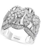 Classique By Effy Diamond Scalloped Statement Ring (2-1/4 Ct. T.w.) In 14k White Gold