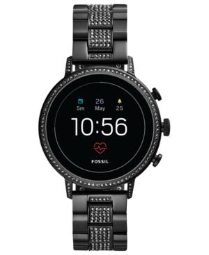 Fossil Q Women's Venture Hr Black Stainless Steel Bracelet Touchscreen Smart Watch 40mm