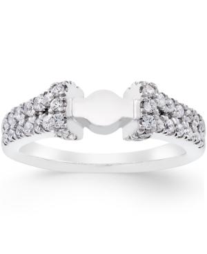 Create Your Ring Diamond Split Shank Ring Base (1/2 Ct. T.w.) In 14k White Gold