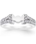 Create Your Ring Diamond Split Shank Ring Base (1/2 Ct. T.w.) In 14k White Gold