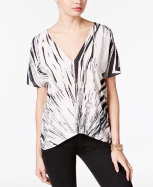 Bar Iii Printed V-back Top, Only At Macy's