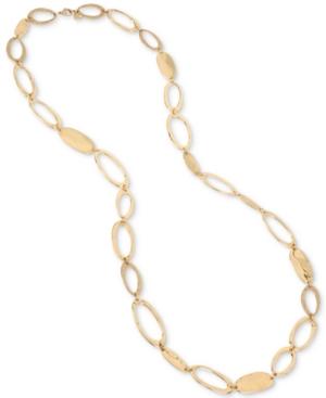 Robert Lee Morris Soho Gold-tone Oval Link 49 Station Necklace