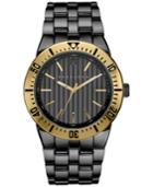 Sean John Men's Black Diamond Collection Diamond Accent Gunmetal Bracelet Watch 48mm 10030889