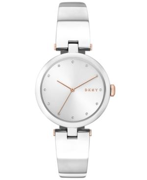 Dkny Women's Eastside Stainless Steel Bangle Bracelet Watch 34mm, Created For Macy's
