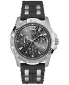 Guess Men's Gray Silicone Strap Watch 43mm U0032g7