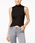 Material Girl Juniors' Mock-turtleneck Asymmetrical Top, Only At Macy's