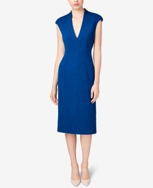 Betsey Johnson Seamed Cap-sleeve Midi Dress