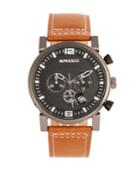 Breed Quartz Ryker Chronograph Genuine Leather Watches 45mm