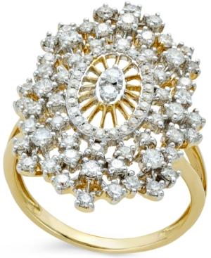 Diamond Burst Ring (1-1/8 Ct. T.w.) In 14k White Gold