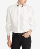Polo Ralph Lauren Cotton Bullion-patch Boyfriend Shirt