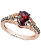 Le Vian Chocolatier Raspberry Rhodolite Garnet (1 Ct. T.w.) & Diamond (1/4 Ct. T.w.) Ring In 14k Rose Gold