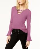 Inc International Concepts Strappy Bell-sleeve Top, Created For Macy's