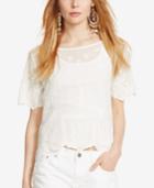 Polo Ralph Lauren Embroidered Tulle Top