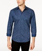 Alfani Men's Slim Craven Dash-print Long-sleeve Shirt, Only At Macy's