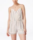 Be Bop Juniors' Striped Surplice Romper
