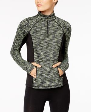 Calvin Klein Performance Space-dyed Quarter-zip Top