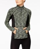 Calvin Klein Performance Space-dyed Quarter-zip Top