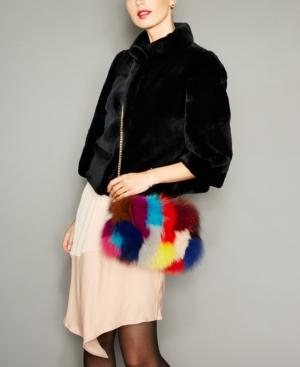 The Fur Vault Fox Fur Muff Handbag