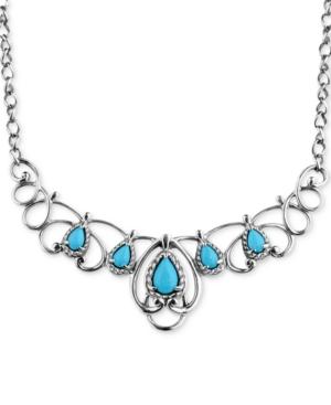 Carolyn Pollack Turquoise Statement Necklace (2-1/6 Ct. T.w.) In Sterling Silver