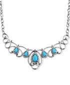 Carolyn Pollack Turquoise Statement Necklace (2-1/6 Ct. T.w.) In Sterling Silver