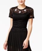Shift Juniors' Embellished Lace Top