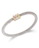 Diamond Dew Drop Bracelet (1/3 Ct. T.w.) In Sterling Silver And Tri-tone Gold-plated Sterling Silver
